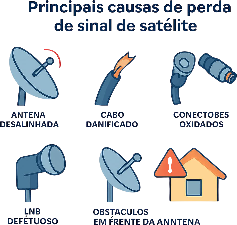 ilustraÇoes de defeito na antena